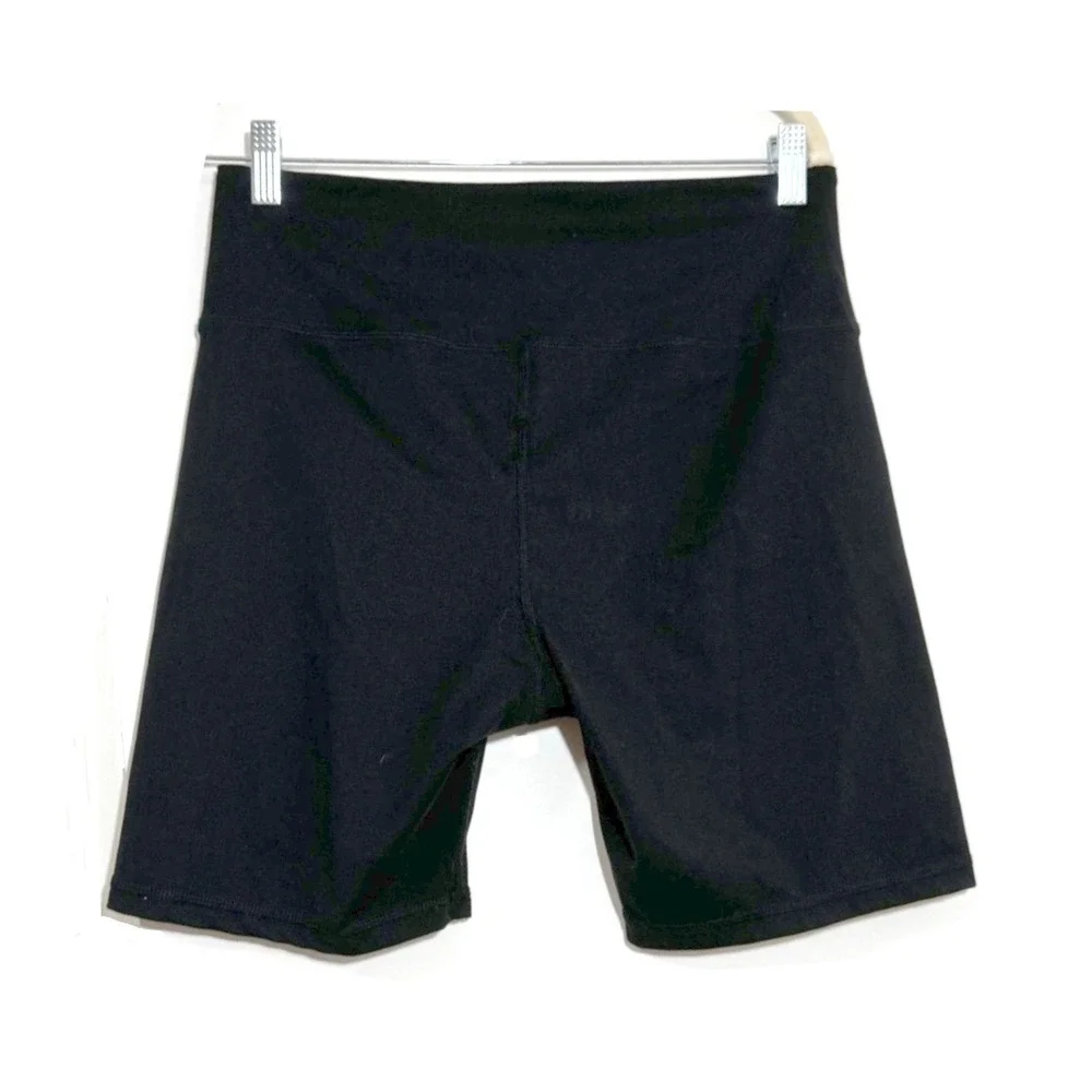 Jockey Womens Black High Waisted Bike Shorts Athletic Yoga Spandex Large RN50369 - Picture 2 of 3